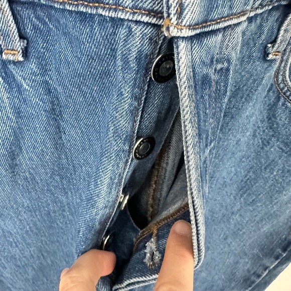 Favorite Daughter The City Dress Denim Jean Long Sleeve Midi Dress Womens 34 - Picture 10 of 14